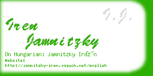 iren jamnitzky business card